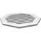 Ekena Millwork Octagonal Surface Mount PVC Gable Vent: Functional, w/ 3-1/2"W x 1"P Standard Frame, 28"W x 28"H GVPOC28X2801SF - alternate 2